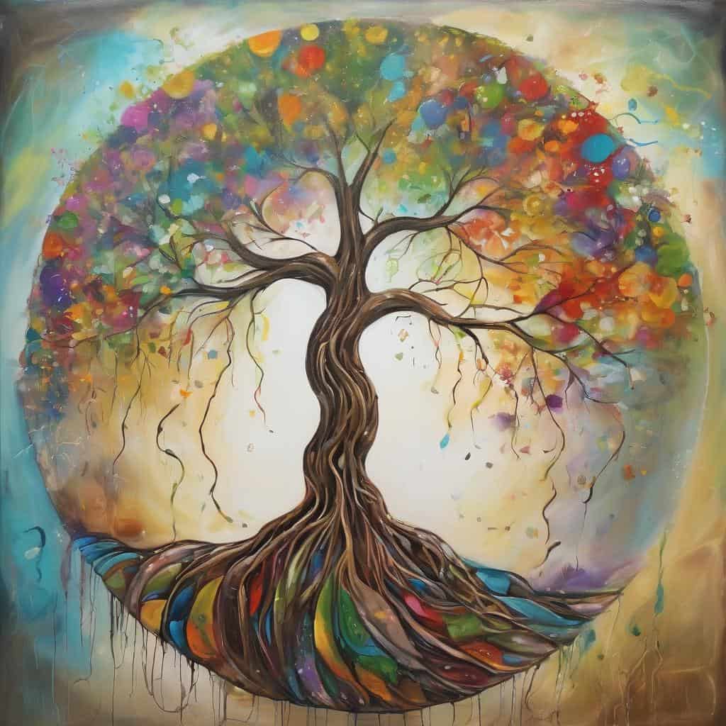 Δέντρο με πολύχρωμα φύλλα, σύμβολο ανάπτυξης και σταθερών υγιεινών συνηθειών.